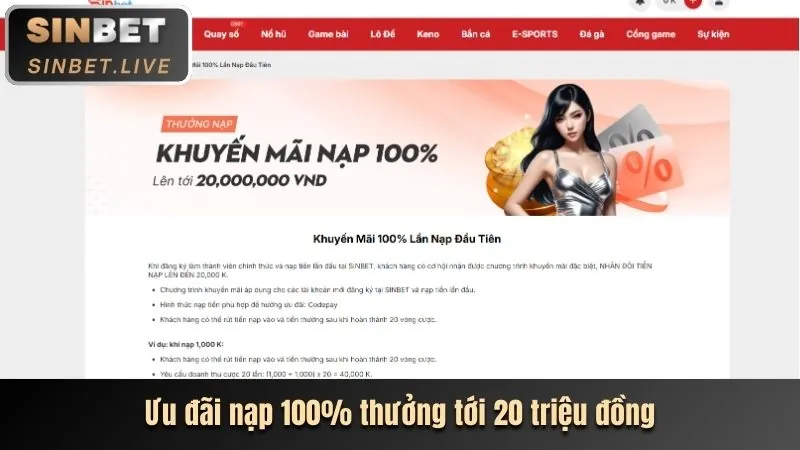 Thưởng nạp lần đầu tại sv388link nhà cái